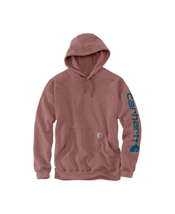 FELPA LOOSE FIT SLEEVE LOGO HOOD APPLE HEATHER